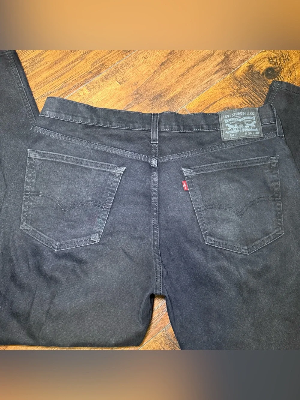 Levi's 541 36x30 Black Athletic Taper Classic Jeans Minimalist Edgy Grunge